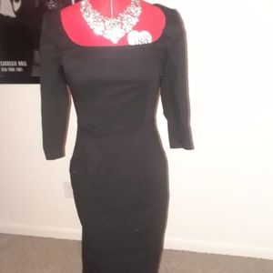 Unique Vintage little black wiggle dress